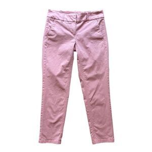 Loft Women's (Salmon)Pink Chino Pants Size M Mid-Rise Straight Leg Casual